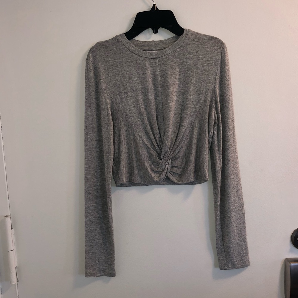 Gray Crop Top